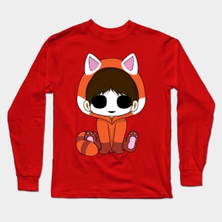 creepypasta red panda (masky) Long Sleeve T-Shirt